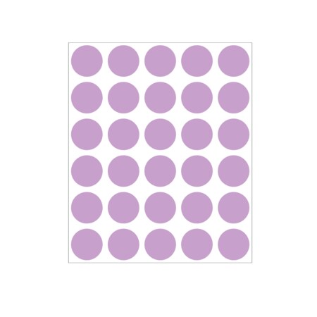 Nevs 3/4" Color Coding Dots Violet - Sheet Form DOT-34M Violet